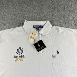 NEW Ralph Lauren Polo Shirt Mens 2XL XXL White The Mesh Shirt Golf Rugby Classic